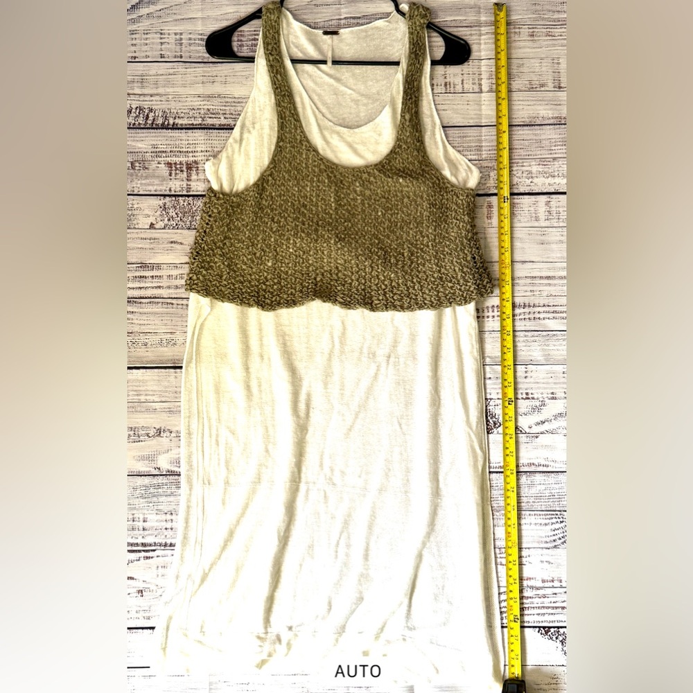 Free People Green & White Sweater Tank Dress - Picture 8 of 8